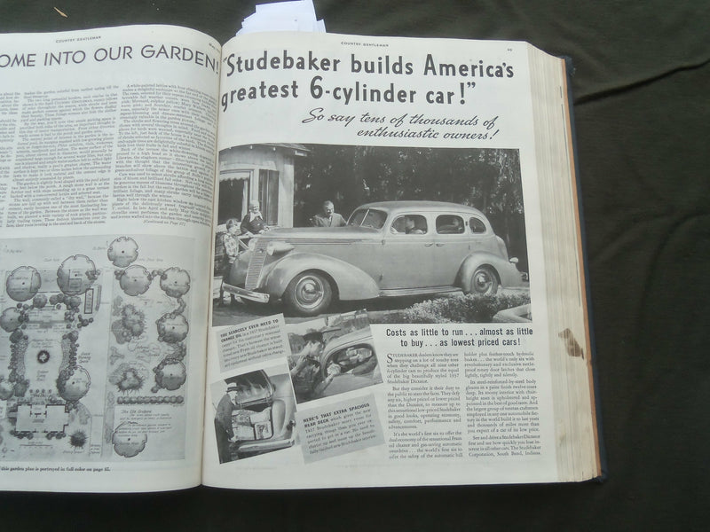 1937 JANUARY-DECEMBER COUNTRY GENTLEMAN BOUND MAGAZINE VOLUME -NICE ADS - R 731R
