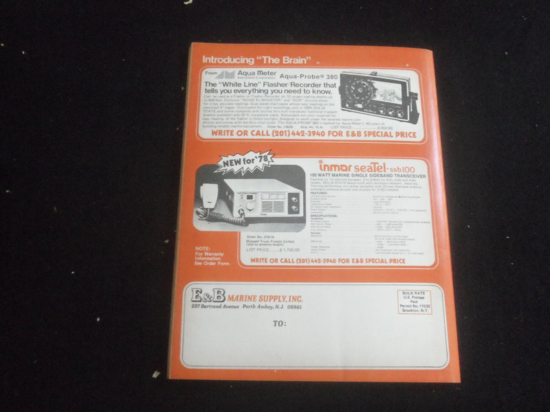 1978 E&B MARINE DISCOUNT SUPPLY CATALOG - PERTH AMBOY, NEW JERSEY - B 5529G