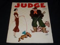 1935 NOVEMBER JUDGE MAGAZINE - NICE ILLUSTRATED FRONT COVER - E 4735