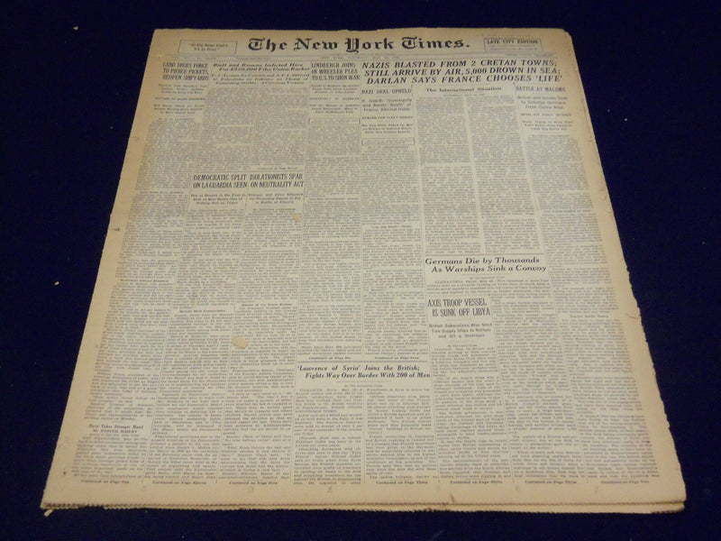 1941 MAY 24 NEW YORK TIMES - NAZIS BLASTED FROM 2 CRETAN TOWNS - NT 1077