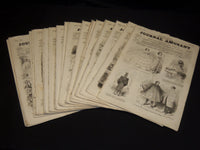 1857-1858 JOURNAL AMUSANT ILLUSTRE FRENCH MAGAZINE LOT OF 36 - FASHION - O 3197M
