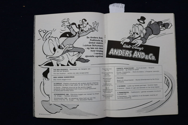 1970'S CIRKUS SCHUMANN SOFTCOVER PROGRAM - DUTCH TEXT - K 609