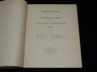 1905 AMERICAN SCHOOL OF CLASSICAL STUDIES IN ROME BOOK - VOLUME NO. 1 - KD 7446