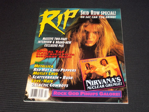 1992 FEBRUARY RIP MAGAZINE - SEBASTIAN BACH FRONT COVER - E 7645