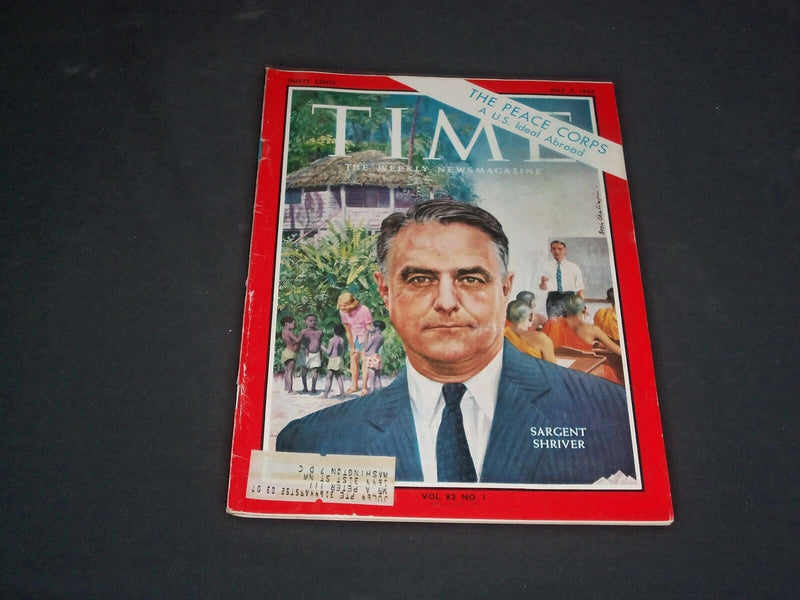 1963 JULY 5 TIME MAGAZINE - SARGENT SHRIVER - T 1936
