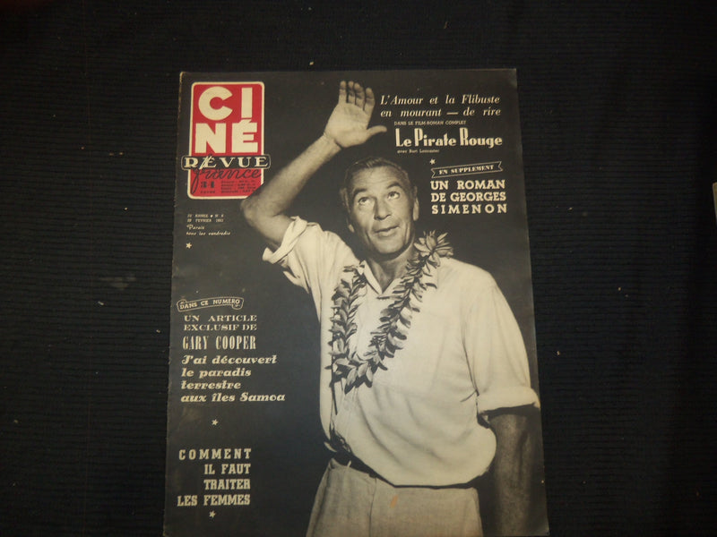 1953 FEBRUARY 20 CINE REVUE FRENCH MAGAZINE - GARY COOPER COVER - E 24765