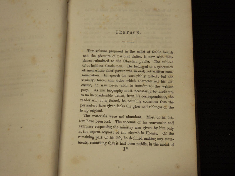 1852 MEMOIR OF ALFRED BENNETT BOOK BY H. HARVEY - KD 9420