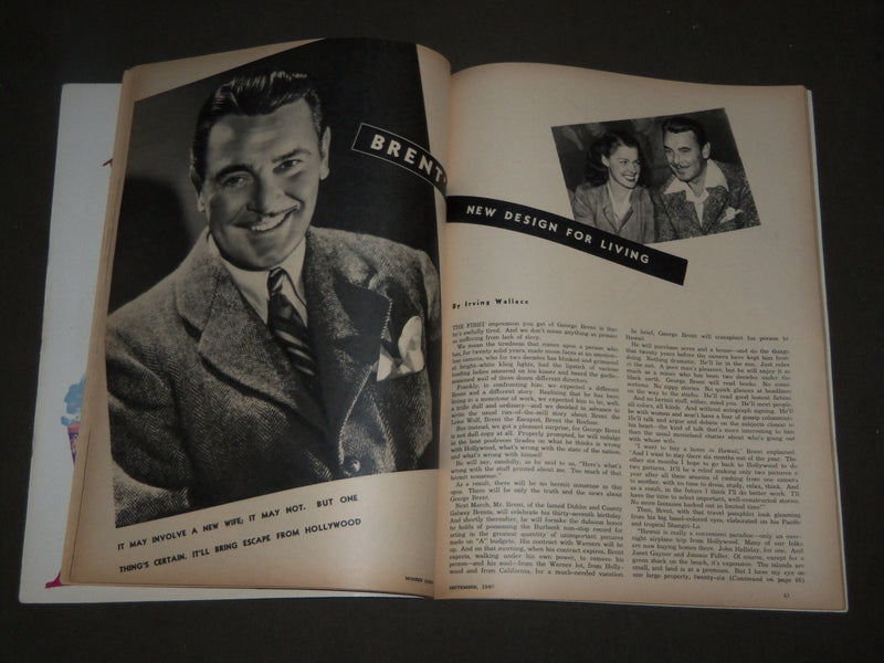 1940 SEPTEMBER MODERN SCREEN MOVIE MAGAZINE - CLAUDETTE COLBERT COVER - M 132