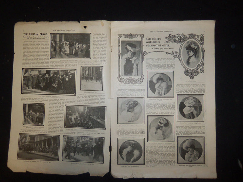 1901 DEC 28 NY SATURDAY STANDARD MAGAZINE ILLUSTRATED SUPPLEMENT NO. 1 - ST 3193