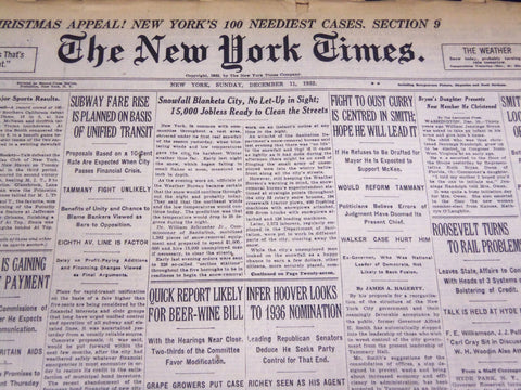 1932 DECEMBER 11 NEW YORK TIMES - FIGHT TO OUST CURRY - NT 4097
