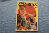 1937 JANUARY THE OPEN ROAD FOR BOYS MAGAZINE- SPORT ON SKIS-BASKETBALL- ST 5510G