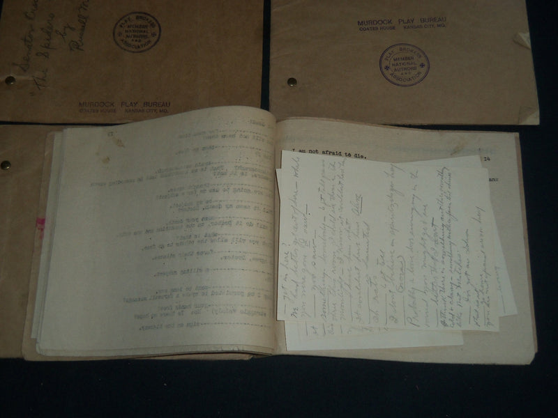 1930'S THE SPIDER'S WEB - COATES HOUSE KANSAS CITY ORIGINAL SCRIPT LOT - O 1987A