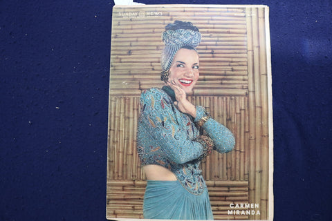 1941 NOV 16 SUNDAY NEWS PICTURE - CARMEN MIRANDA-PEARLS OF THE PACIFIC - E 22729