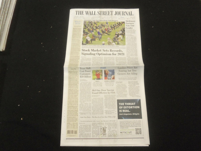 2021 FEBRUARY 25 THE WALL STREET JOURNAL - STOCK MARKET SETS RECORDS