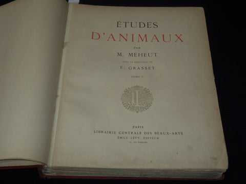 1911 ETUDES D'ANIMAUX FRENCH VOLUME BY M. MEHEUT - 50 ANIMAL PLATES - Z 277