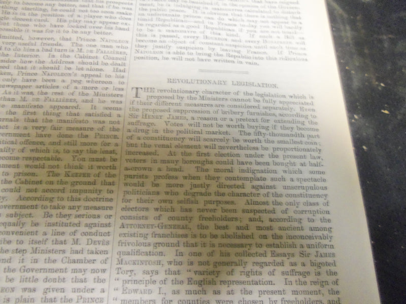 1883 SATURDAY REVIEW 2 BOUND VOLUMES - COMPLETE YR- PUBLISHED IN LONDON - R 1105