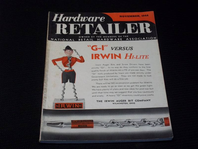 1944 NOVEMBER HARDWARE RETAILER MAGAZINE - IRWIN COVER - E 3564