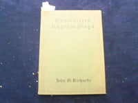 1931 DRAMATIZED RHYTHM PLAYS HARDCOVER BOOK BY JOHN N. RICHARDS - KD 8319