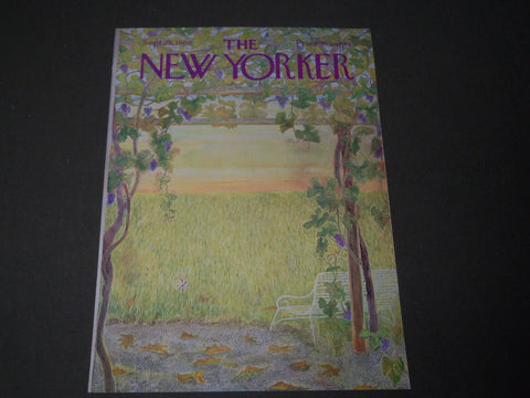 1968 SEPTEMBER 28 NEW YORKER MAGAZINE FRONT COVER ONLY - GREAT ART FOR FRAMING