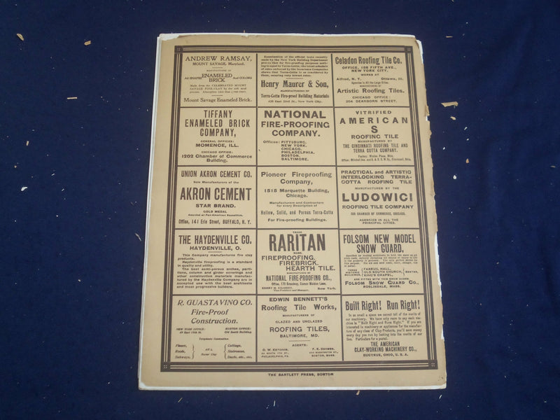 1904 SEPTEMBER THE BRICKBUILDER MAGAZINE - AN ARCHITECTURAL MONTHLY - ST 528C