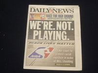 2020 AUGUST 27 NEW YORK DAILY NEWS NEWSPAPER - NBA TEAMS PROTEST WIS. SHOOTING