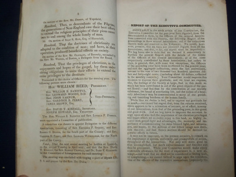 1827 AUXILIARY FOREIGN MISSION SOCIETY FIRST ANNIVERSARY REPORT - J 4598