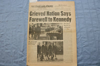 1963 THE STARS AND STRIPES NEWSPAPER-PRESIDENT KENNEDY SLAIN- LOT OF 2 - NP 9206