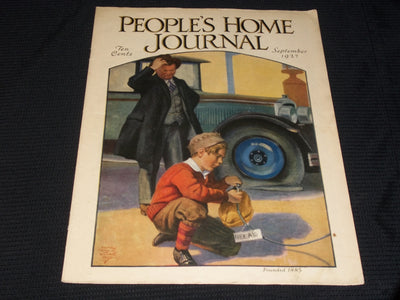 1927 SEPTEMBER PEOPLE'S HOME JOURNAL MAGAZINE ILLUSTRATED COVER ART - E 2790