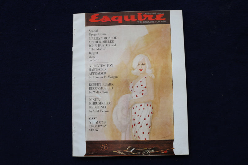 1961 MARCH ESQUIRE MAGAZINE - MARILYN MONROE COVER - E 23420