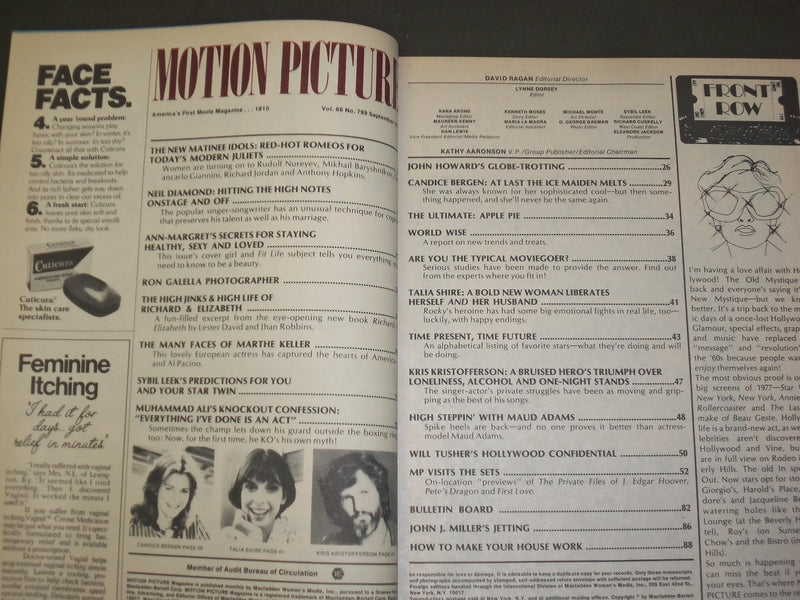 1977 SEPTEMBER MOTION PICTURE MAGAZINE - ANN-MARGRET COVER - M 268
