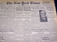 1949 JUN 29 NEW YORK TIMES - SENATOR WAGNER RESIGNS ELECTION NECESSARY - NT 2642