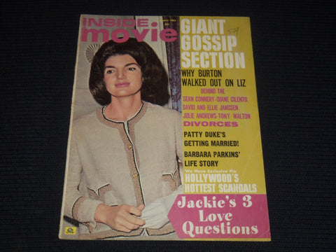 1965 AUGUST INSIDE MOVIE MAGAZINE - JACQUELINE KENNEDY COVER - E 12481