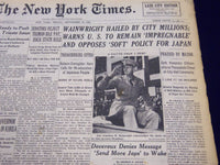 1945 SEPT 14 NEW YORK TIMES - WAINWRIGHT HAILED BY CITY MILLIONS - NT 305