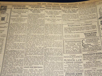 1923 FEBRUARY 2 NEW YORK TIMES - RUHR FEELS PINCH OF EMBARGO - NT 7979