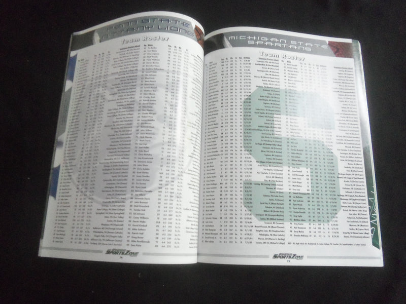 2003 NOVEMBER 22 FOOTBALL PROGRAM - MICHIGAN STATE VS PENN STATE UNIV - B 5533V