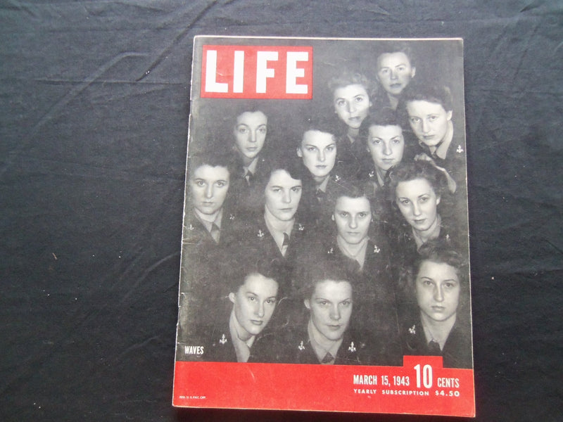 1943 MARCH 15 LIFE MAGAZINE - WAVES - L 330