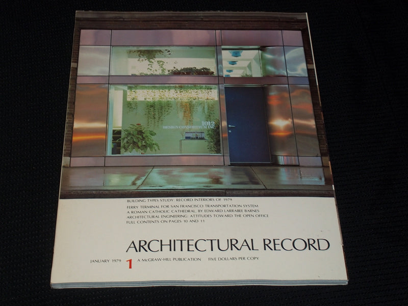 1979 JANUARY ARCHITECTURAL RECORD MAGAZINE - INTERIORS COVER - E 4174