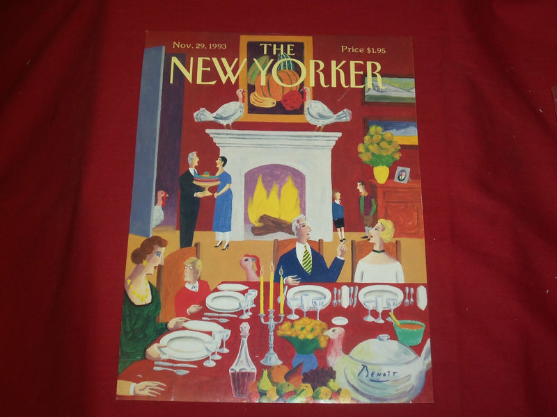 1993 NOVEMBER 29 NEW YORKER MAGAZINE FRONT COVER ONLY - GREAT ART FOR FRAMING
