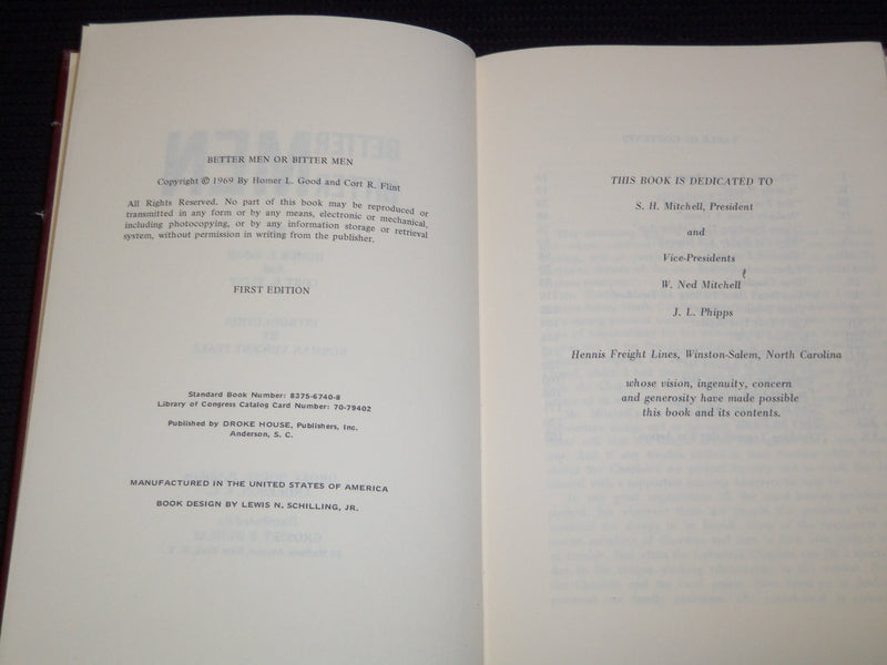 1969 BETTER OR BITTER MEN BOOK BY HOMER GOOD AND CORT FLINT - FIRST EDN- KD 7847