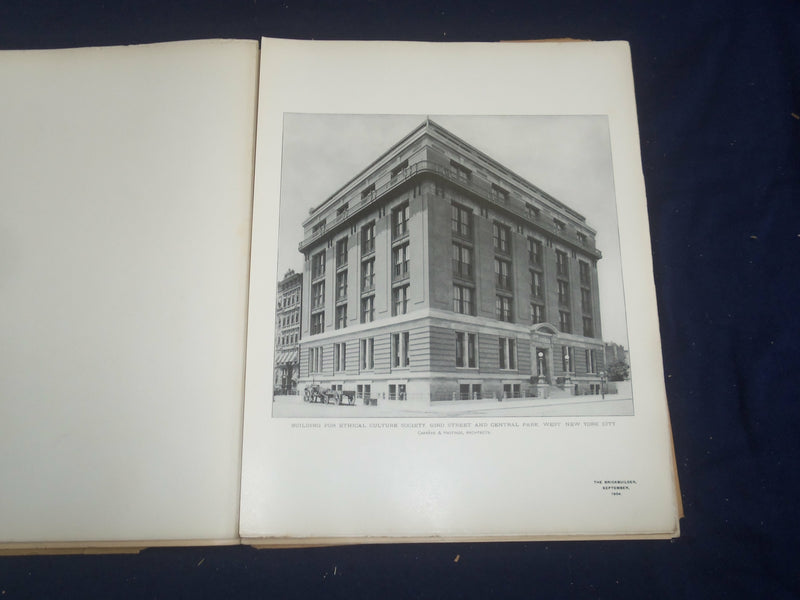 1904 SEPTEMBER THE BRICKBUILDER MAGAZINE - AN ARCHITECTURAL MONTHLY - ST 528C