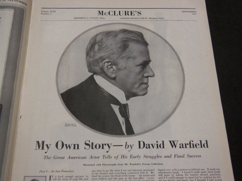 1917 SEPTEMBER MCCLURE'S MAGAZINE - NEYSA MCMEIN COVER - ELLA WILCOX - ST 6939