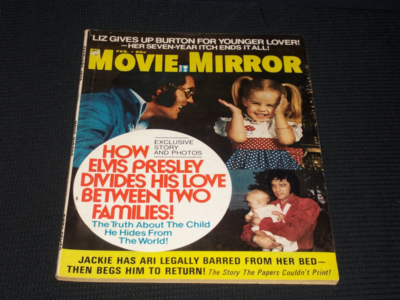 1972 FEBRUARY MOVIE MIRROR MAGAZINE - ELVIS FRONT COVER - E 3863