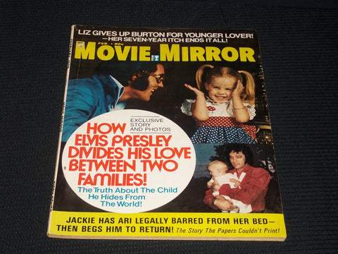 1972 FEBRUARY MOVIE MIRROR MAGAZINE - ELVIS FRONT COVER - E 3863