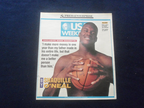 1993 OCT 1-3 PRESS-ENTERPRISE USA WEEKEND-BLOOMSBURG, PA - SHAQ O'NEAL- NP 6206