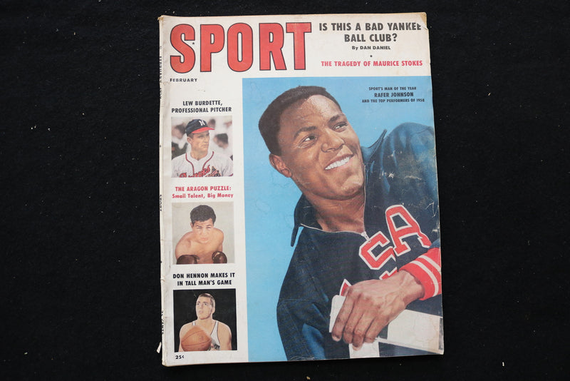 1959 FEBRUARY SPORT MAGAZINE - RAFER JOHNSON COVER - ST 1010S