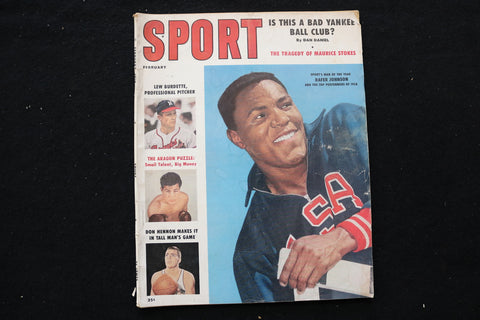 1959 FEBRUARY SPORT MAGAZINE - RAFER JOHNSON COVER - ST 1010S