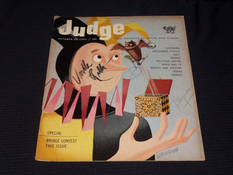 1953 OCTOBER JUDGE MAGAZINE - NICE ILLUSTRATED FRONT COVER - E 4706