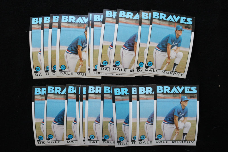 DALE MURPHY 1986 TOPPS BASEBALL CARDS - CARD #600 - NM-MT - LOT OF 21 - #216
