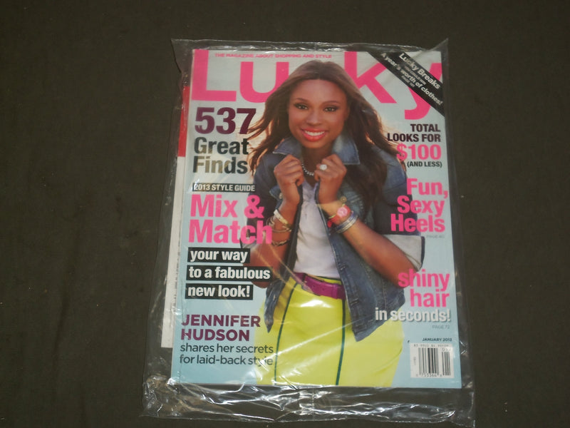 2013 JANUARY LUCKY MAGAZINE - JENNIFER HUDSON COVER - B 3590