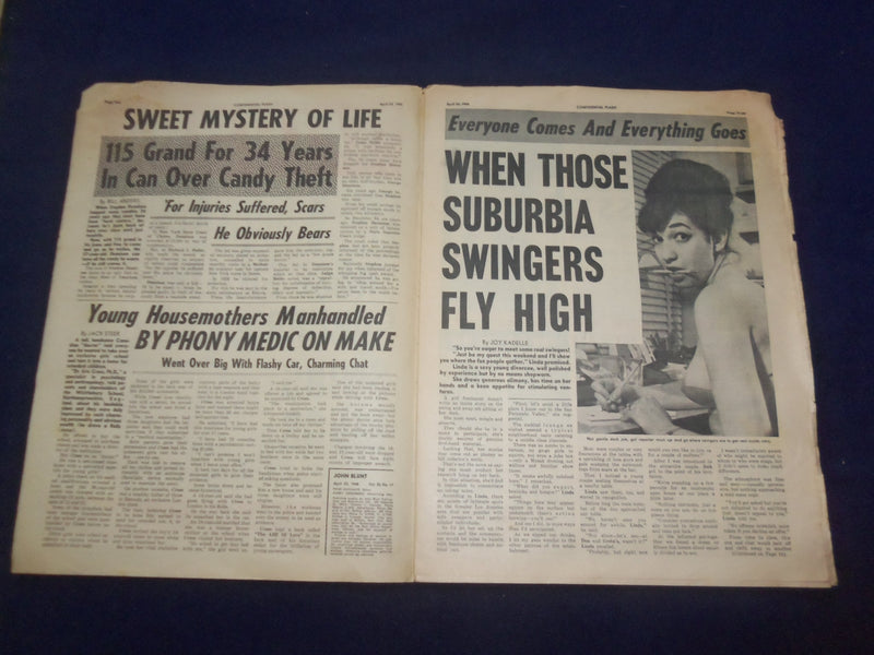 1966 APRIL 23 FLASH NEWSPAPER - THOSE SIXXLING SUBURBIAN SWING DINGS - NP 6965
